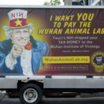 Here’s WHY Fauci’s Top Scientist REFUSED the Vaccine… A van with an anti-NIH billboard featuring Anthony Fauci.