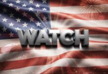 WATCH: Gospel Sermon Sparks Criminal Case… Text 'WATCH' overlaid on an American flag with fireworks in the background