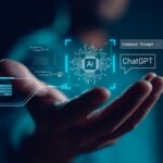 Florida TORCHES OpenAI — Kids At Risk? A hand reaching out with digital elements representing AI and ChatGPT