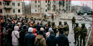 In Kherson, population rebels against the Russian army; they do not tolerate brutality of soldiers