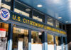 Immigration-Slavery Claim Sparks Firestorm US Citizenship and Immigration Services building entrance